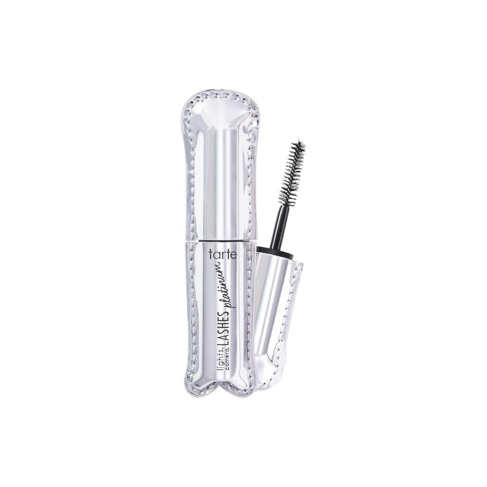 imagetarte lights camera lashes platinum volumizing mascara  Black Tinted Peptide Lash Serum mascara for Volume amp Length SmudgeProof FlakeFree Vegan amp Cruelty Free007 Fl Oz Pack of 1