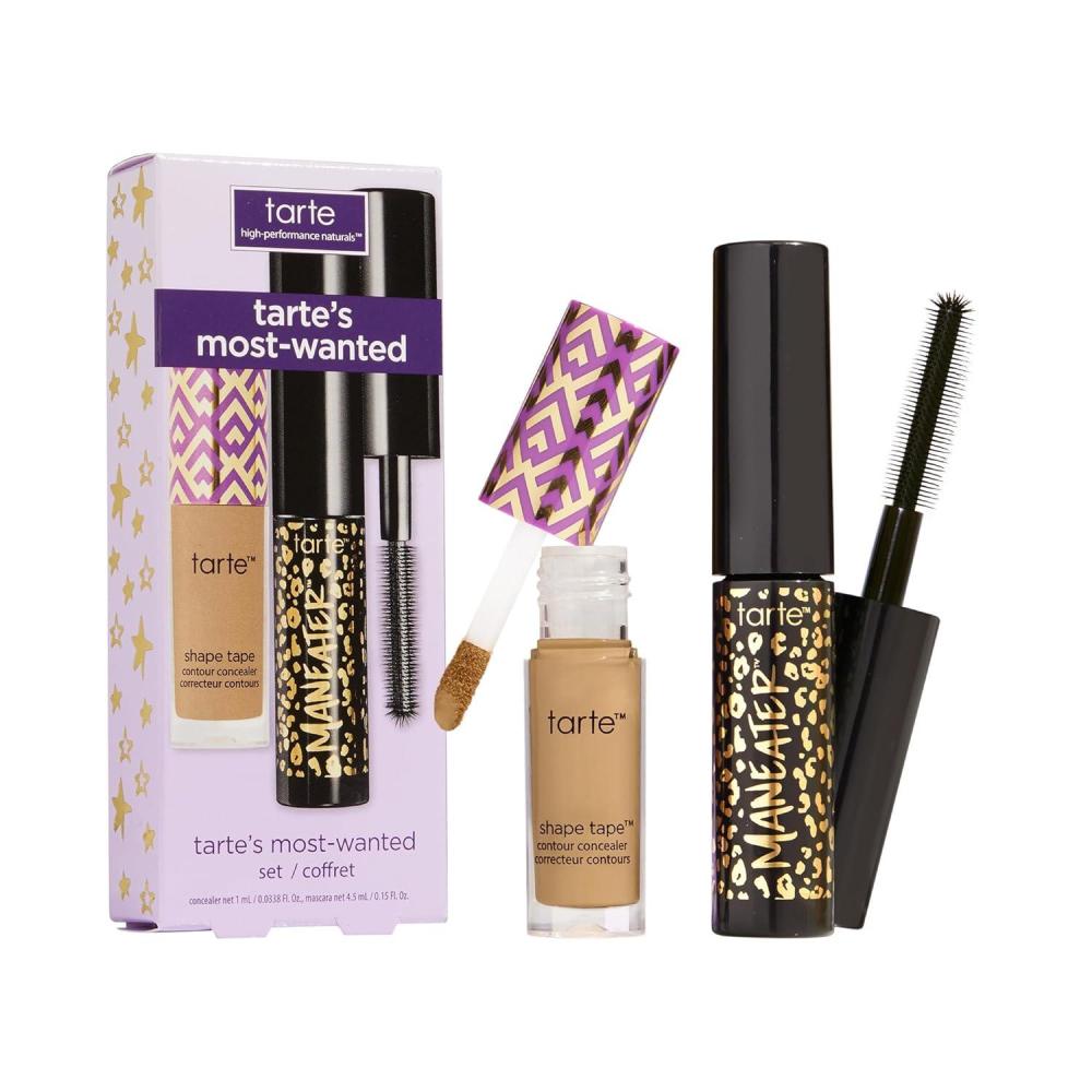 imagetarte mostwanted shape tape concealer amp mascara duo  FullCoverage Concealer for Dark Circles amp Fine Lines Paired with Mascara for Curl Volume amp Length Longwear Cruelty Free42S tan sand