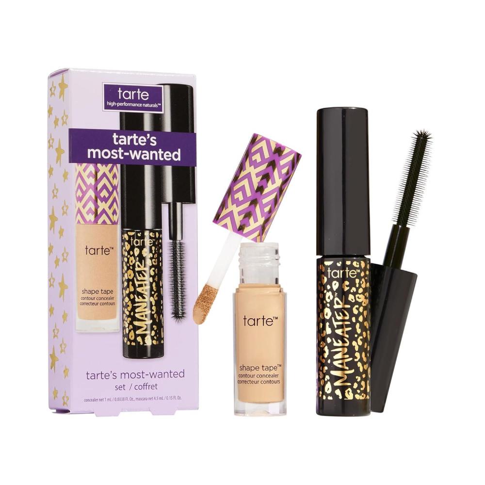 imagetarte mostwanted shape tape concealer amp mascara duo  FullCoverage Concealer for Dark Circles amp Fine Lines Paired with Mascara for Curl Volume amp Length Longwear Cruelty Free22N light neutral