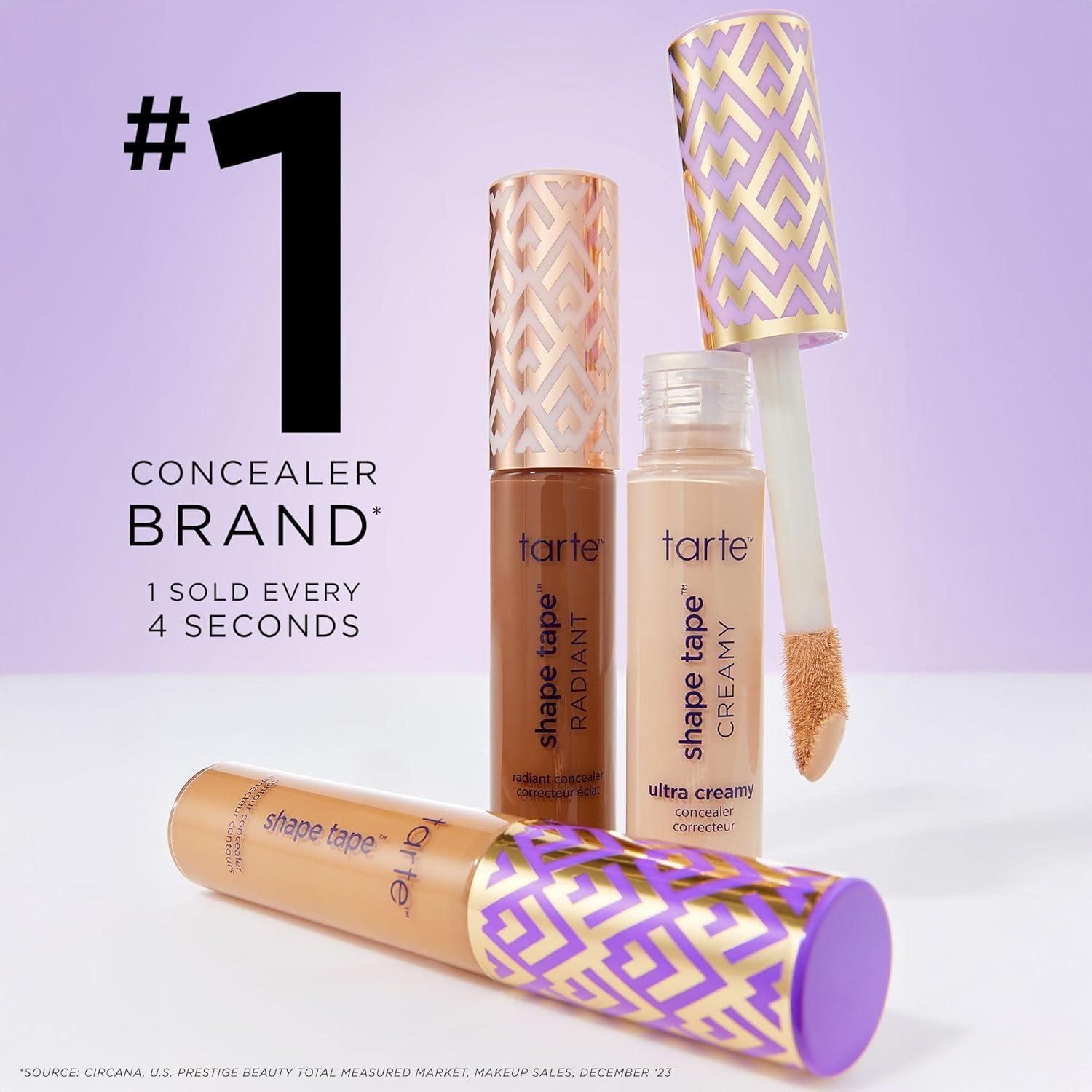imagetarte mostwanted shape tape concealer amp mascara duo FullCoverage Concealer for Dark Circles amp Fine Lines Paired with Mascara for Curl Volume amp Length Longwear Cruelty Free42S tan sand