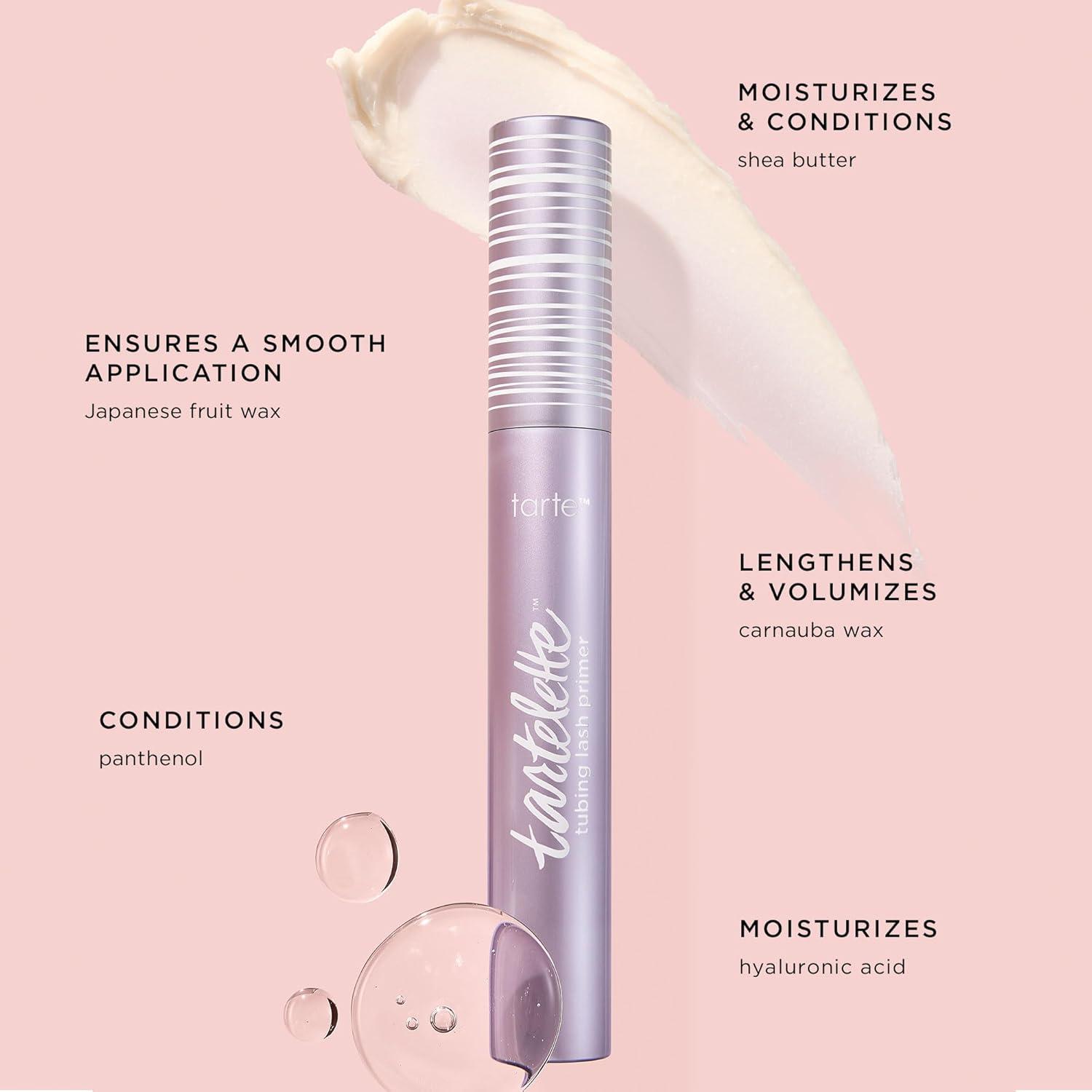 imagetarte tartelette tubing lash primer Conditioning Mascara Base for Longer Full Sizeer Volumized amp Moisturized Lashes Infused with Hyaluronic Acid NonToxic Vegan amp Cruelty Free027 Fl Oz Pack of 1