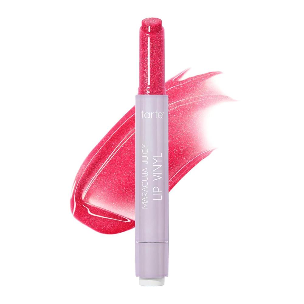 imagetarte maracuja juicy lip vinyl gloss Hydrating amp Volumizing Lipgloss Balm with Hyaluronic Acid Vitamin E to Plump amp Moisturize for Radiant FullerLooking Lips Vegan amp Cruelty Freeshimmering bright pink