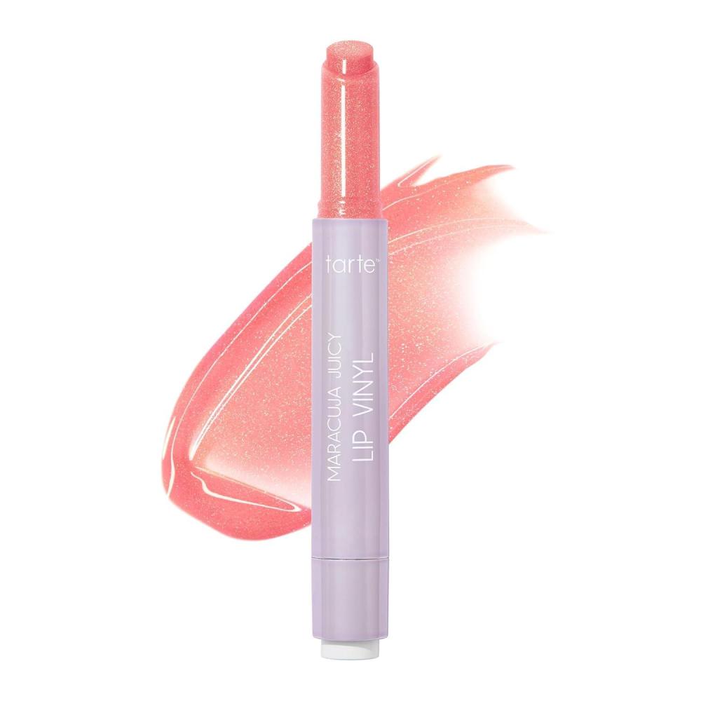 imagetarte maracuja juicy lip vinyl gloss Hydrating amp Volumizing Lipgloss Balm with Hyaluronic Acid Vitamin E to Plump amp Moisturize for Radiant FullerLooking Lips Vegan amp Cruelty Freeshimmering pink lily