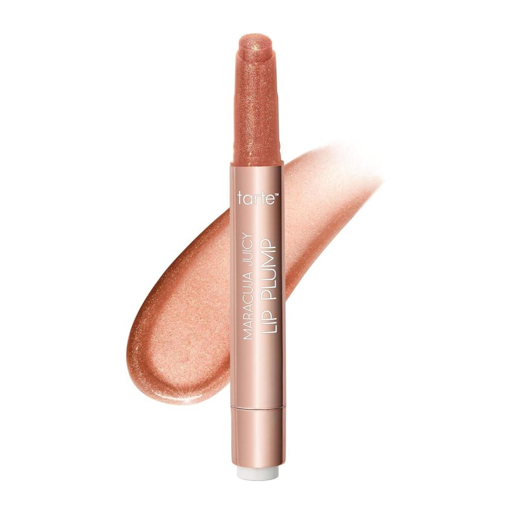 imagetarte maracuja juicy shimmer glass lip plump  Hydrating amp Volumizing Lip Gloss Balm with Hyaluronic Acid amp Vitamin E Plumps amp Moisturizes Vegan amp CrueltyFreerosy copper