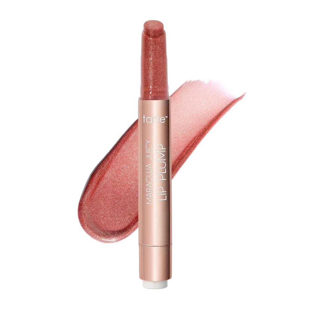 imagetarte maracuja juicy shimmer glass lip plump  Hydrating amp Volumizing Lip Gloss Balm with Hyaluronic Acid amp Vitamin E Plumps amp Moisturizes Vegan amp CrueltyFreerosy mauve