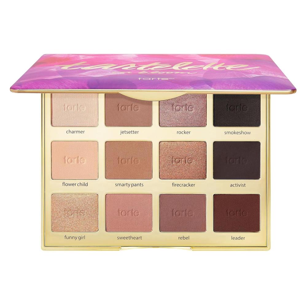imagetarte tartelette in bloom Amazonian clay palette  FullSize Eyeshadow Palette with Neutral Matte amp Shimmer Finish Longwear Buildable Makeup Vegan amp CrueltyFree