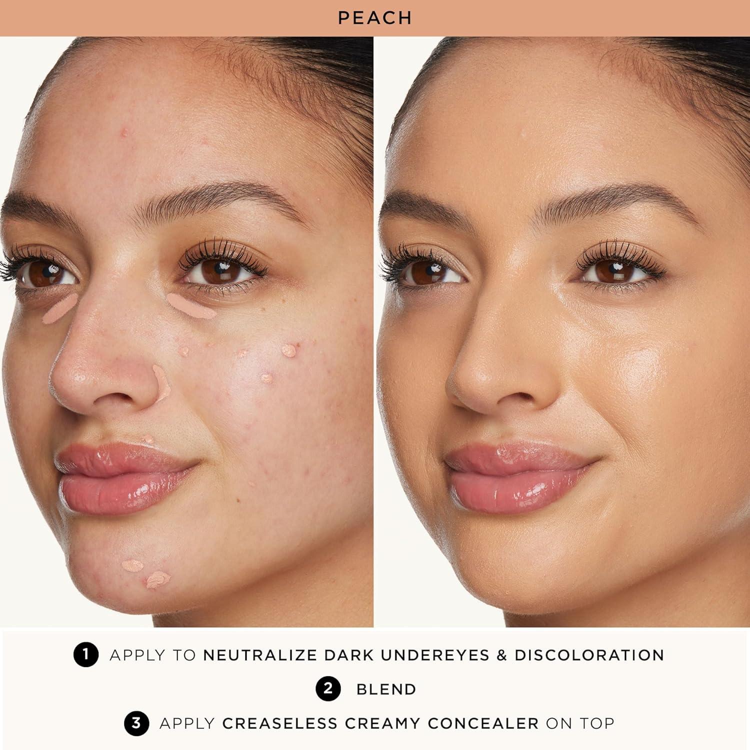 imagetarte creaseless corrector  Blendable Formula to Neutralize look of Dark Circles Blemishes Redness amp Discoloration with Vitamin E Hydrating Vegan amp Cruelty Freepeach
