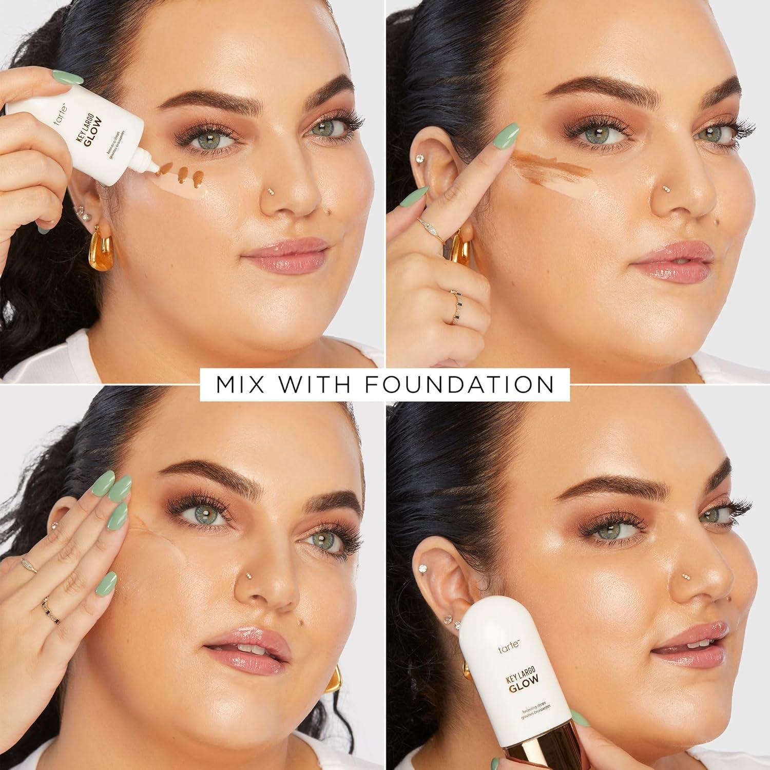 imagetarte key largo glow bronzing drops Luminous SerumInfused Liquid Bronzer with Vegan Squalane amp Vitamin E for SunKissed Radiant Glow amp Lightweight Hydration Cruelty Freerich bronze glow