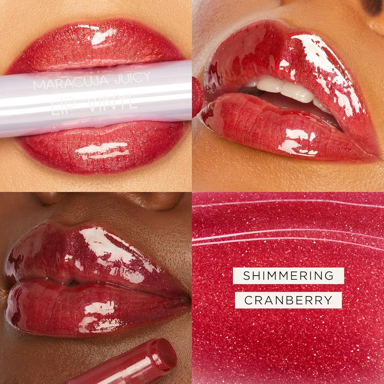 imagetarte maracuja juicy lip vinyl gloss Hydrating amp Volumizing Lipgloss Balm with Hyaluronic Acid Vitamin E to Plump amp Moisturize for Radiant FullerLooking Lips Vegan amp Cruelty Freeshimmering cranberry