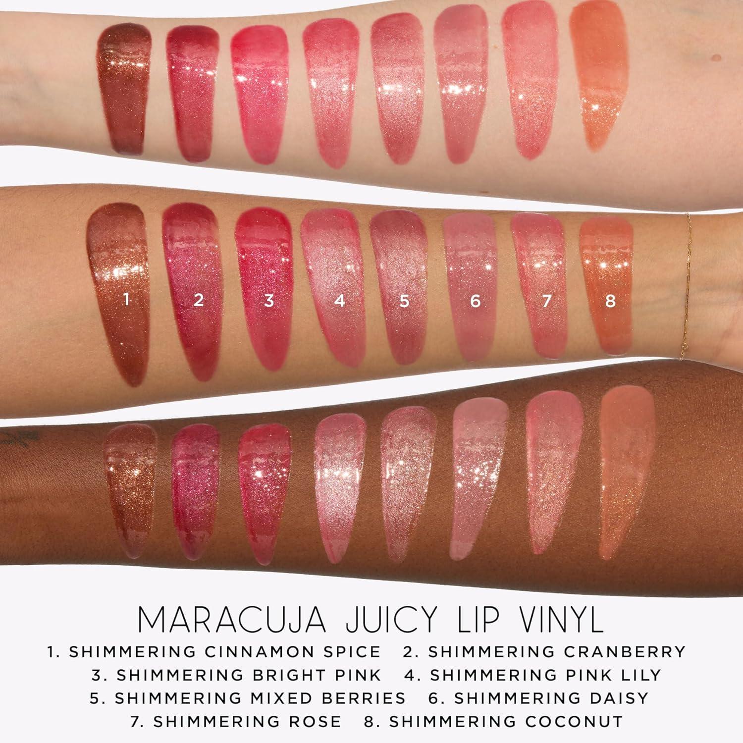 imagetarte maracuja juicy lip vinyl gloss Hydrating amp Volumizing Lipgloss Balm with Hyaluronic Acid Vitamin E to Plump amp Moisturize for Radiant FullerLooking Lips Vegan amp Cruelty Freeshimmering cranberry