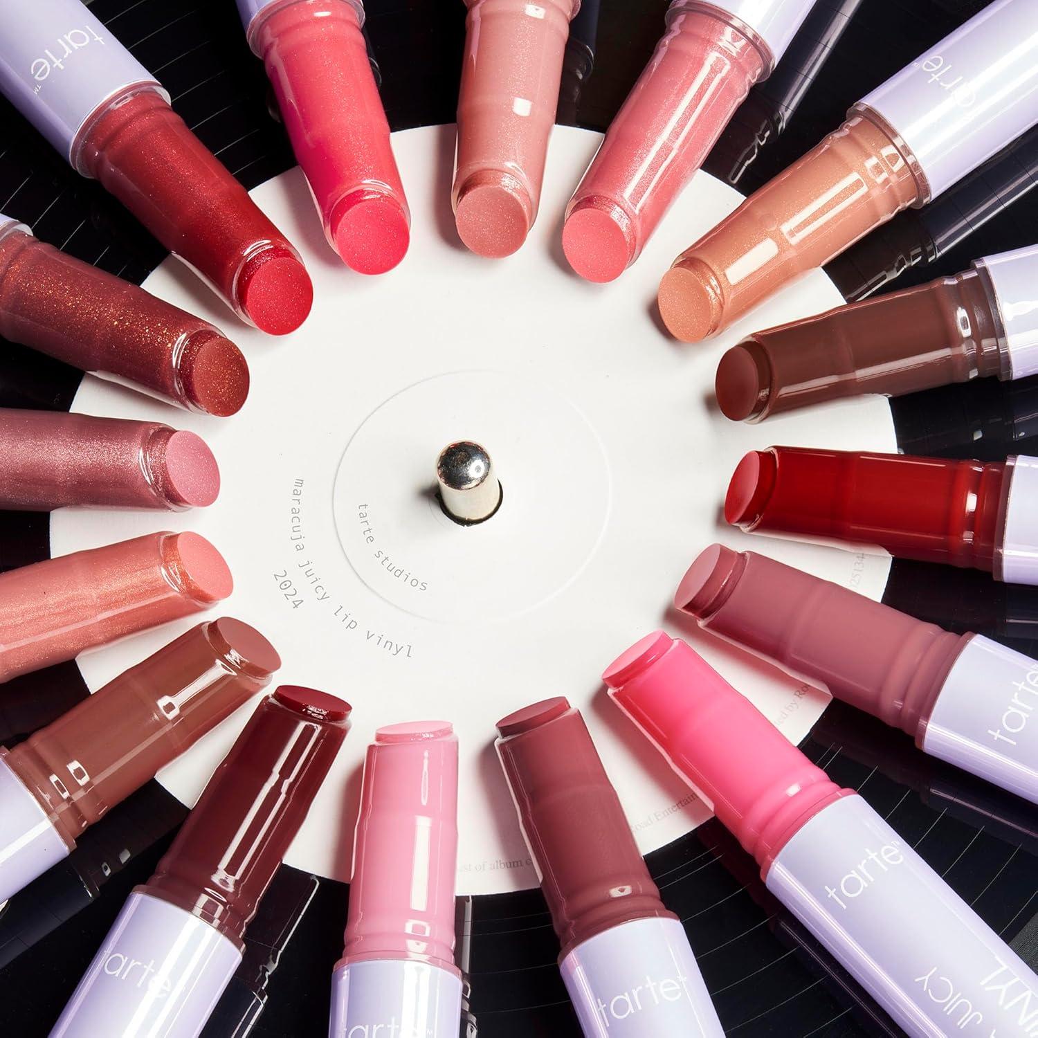 imagetarte maracuja juicy lip vinyl gloss Hydrating amp Volumizing Lipgloss Balm with Hyaluronic Acid Vitamin E to Plump amp Moisturize for Radiant FullerLooking Lips Vegan amp Cruelty Freeshimmering rose