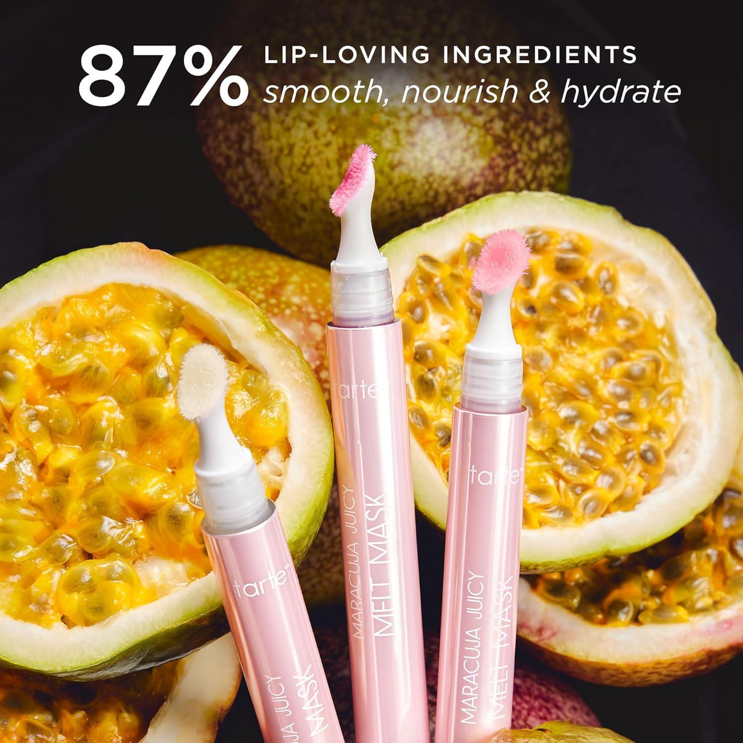 imagetarte maracuja juicy melt mask Lip Mask Balm amp Lipgloss with Vitamin E amp Shea Butter Hydrating Overnight Treat for Soft Smooth Nourished Lips Vegan amp Cruelty Freeicing blushed pink