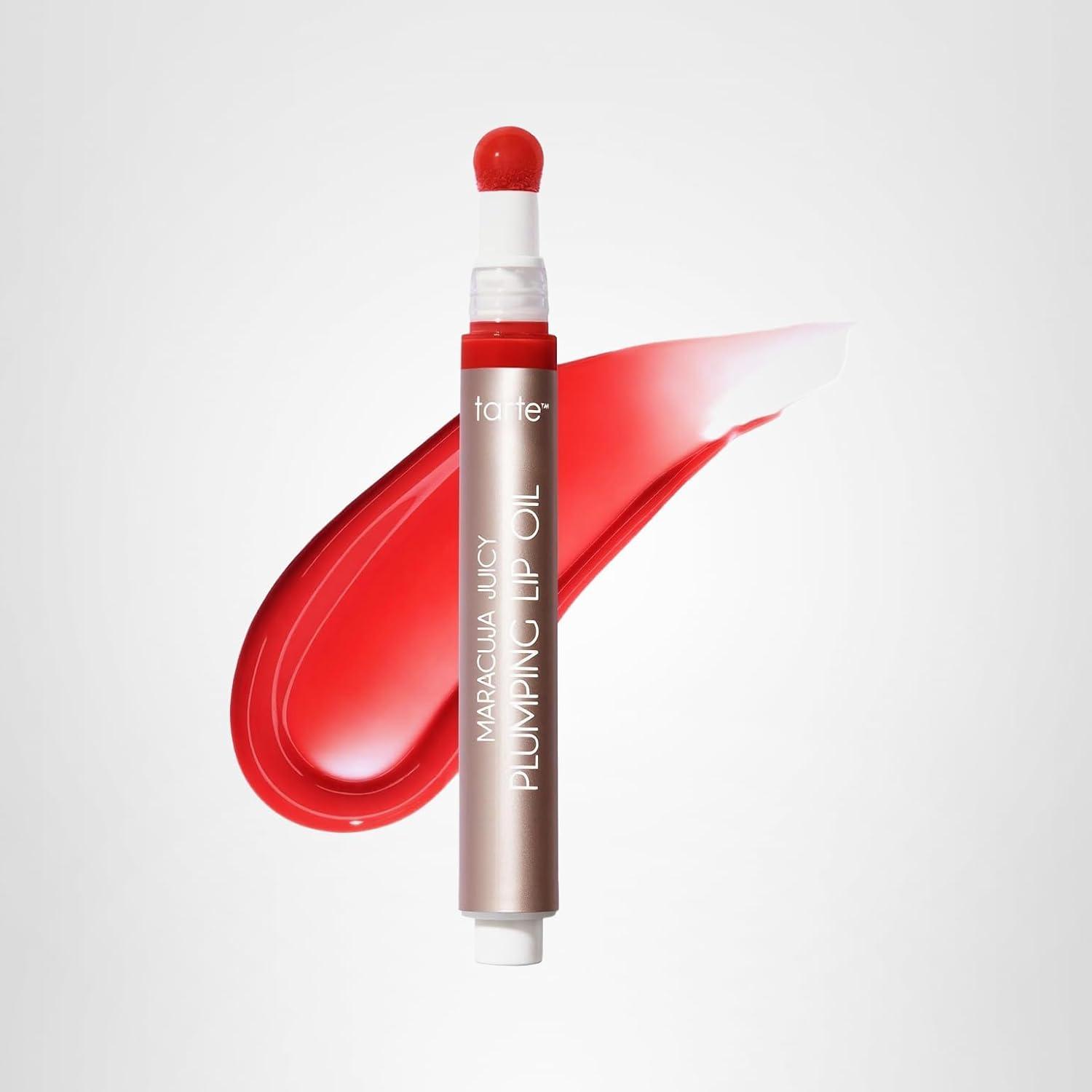 imagetarte maracuja juicy plumping lip oil Hydrating amp Volumizing Lip Plumper Gloss Balm with Nourishing Hyaluronic Acid amp Vitamin E Plumps amp Moisturizes Vegan amp Cruelty Freecherry
