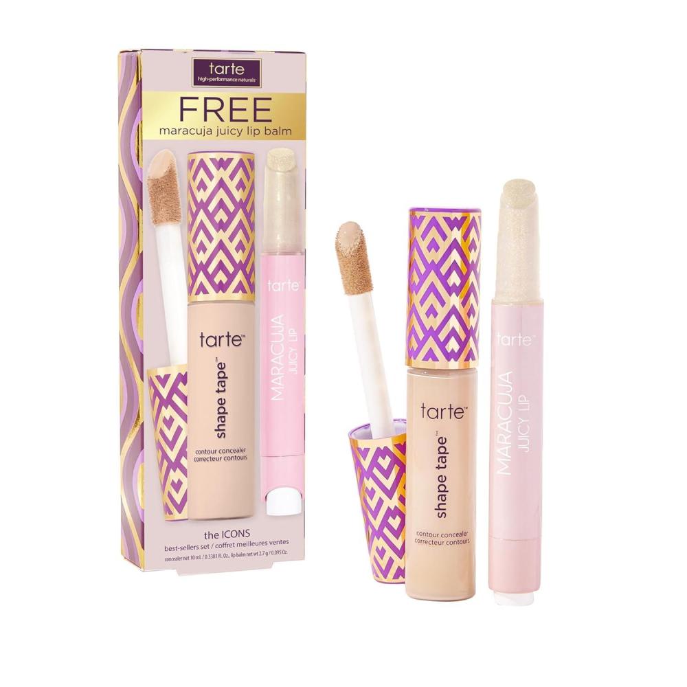 imagetarte icons shape tape concealer amp maracuja juicy lip duo  Full Coverage Concealer for Dark Circles amp Fine Lines with Hydrating Nourishing Lip Gloss Balm Vegan amp Cruelty Free20B light  sunflower