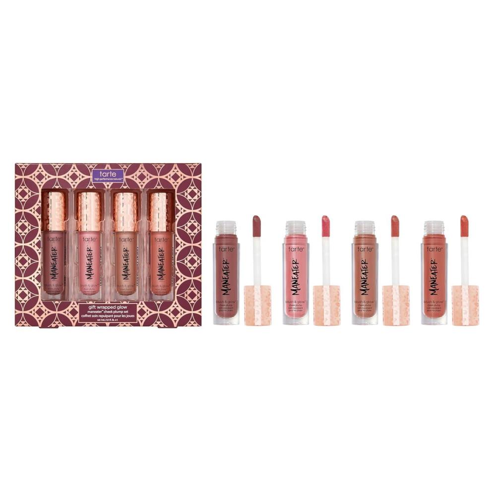 imagetarte maneater blush amp glow cheek plump  Lightweight Cheek Tint amp Illuminator with Coconut Water Hyaluronic Acid amp Vitamin E for Hydrated Smooth Radiant Finish Vegan amp Cruelty Freepink  buff  coral  raspberry