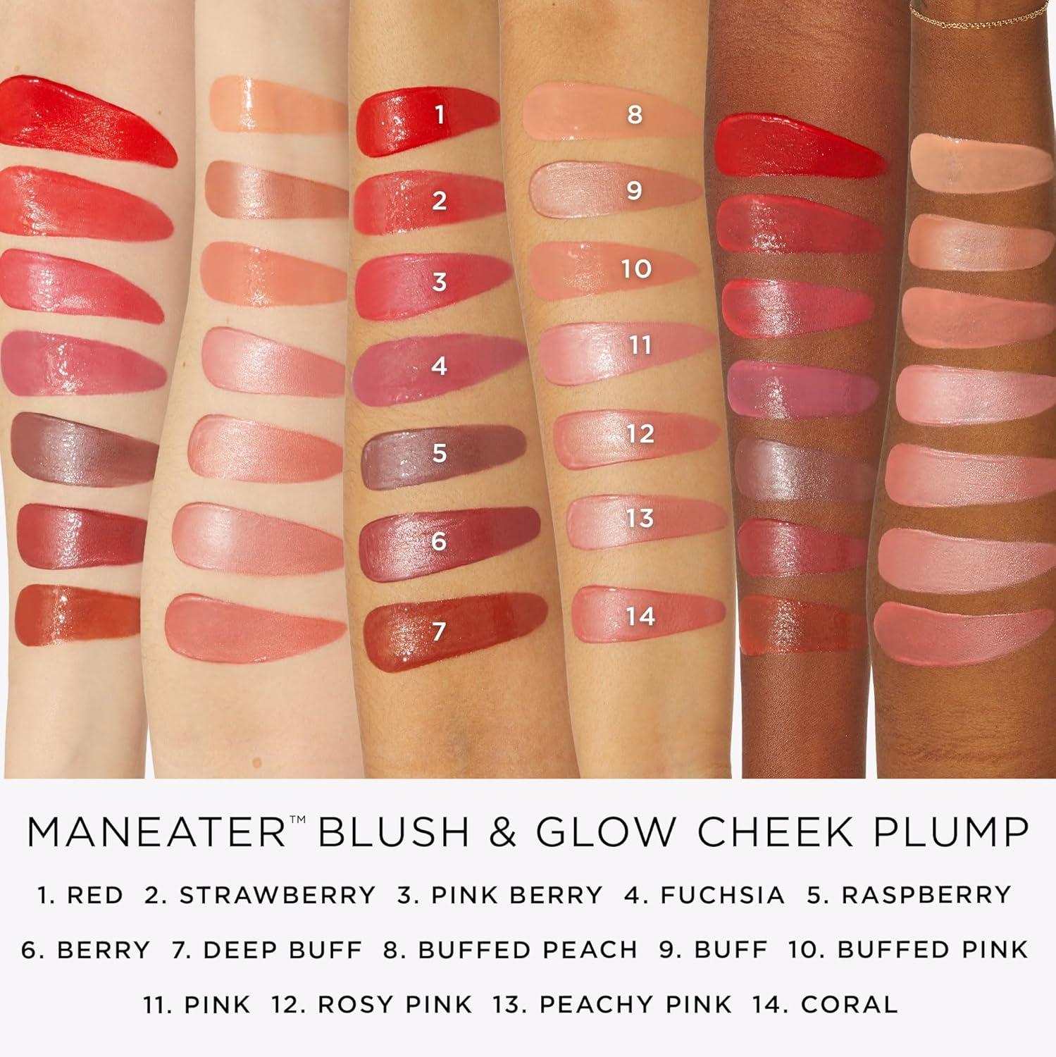 imagetarte maneater blush amp glow cheek plump Lightweight Cheek Tint amp Illuminator with Coconut Water Hyaluronic Acid amp Vitamin E for Hydrated Smooth Radiant Finish Vegan amp Cruelty Freebuffed peach