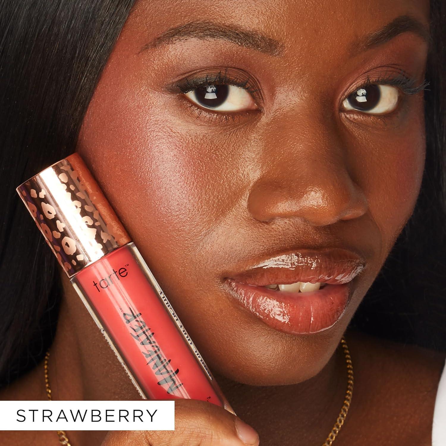 imagetarte maneater blush amp glow cheek plump Lightweight Cheek Tint amp Illuminator with Coconut Water Hyaluronic Acid amp Vitamin E for Hydrated Smooth Radiant Finish Vegan amp Cruelty Freestrawberry