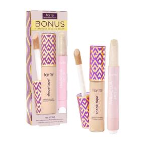 tarte icons shape tape concealer & maracuja juicy lip duo – Full Coverage Concealer for Dark Circles & Fine Lines with Hydrating Nourishing Lip Gloss Balm, Vegan & Cruelty Free(16N fair-light neutral & sunflower)