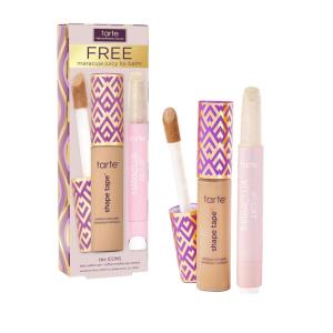 tarte icons shape tape concealer & maracuja juicy lip duo – Full Coverage Concealer for Dark Circles & Fine Lines with Hydrating Nourishing Lip Gloss Balm, Vegan & Cruelty Free(35N medium & sunflower)