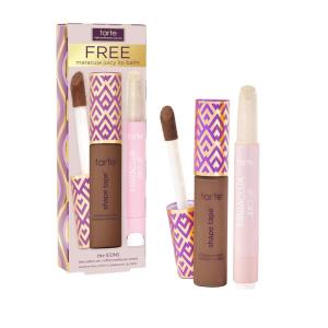 tarte icons shape tape concealer & maracuja juicy lip duo – Full Coverage Concealer for Dark Circles & Fine Lines with Hydrating Nourishing Lip Gloss Balm, Vegan & Cruelty Free(57N rich & sunflower)