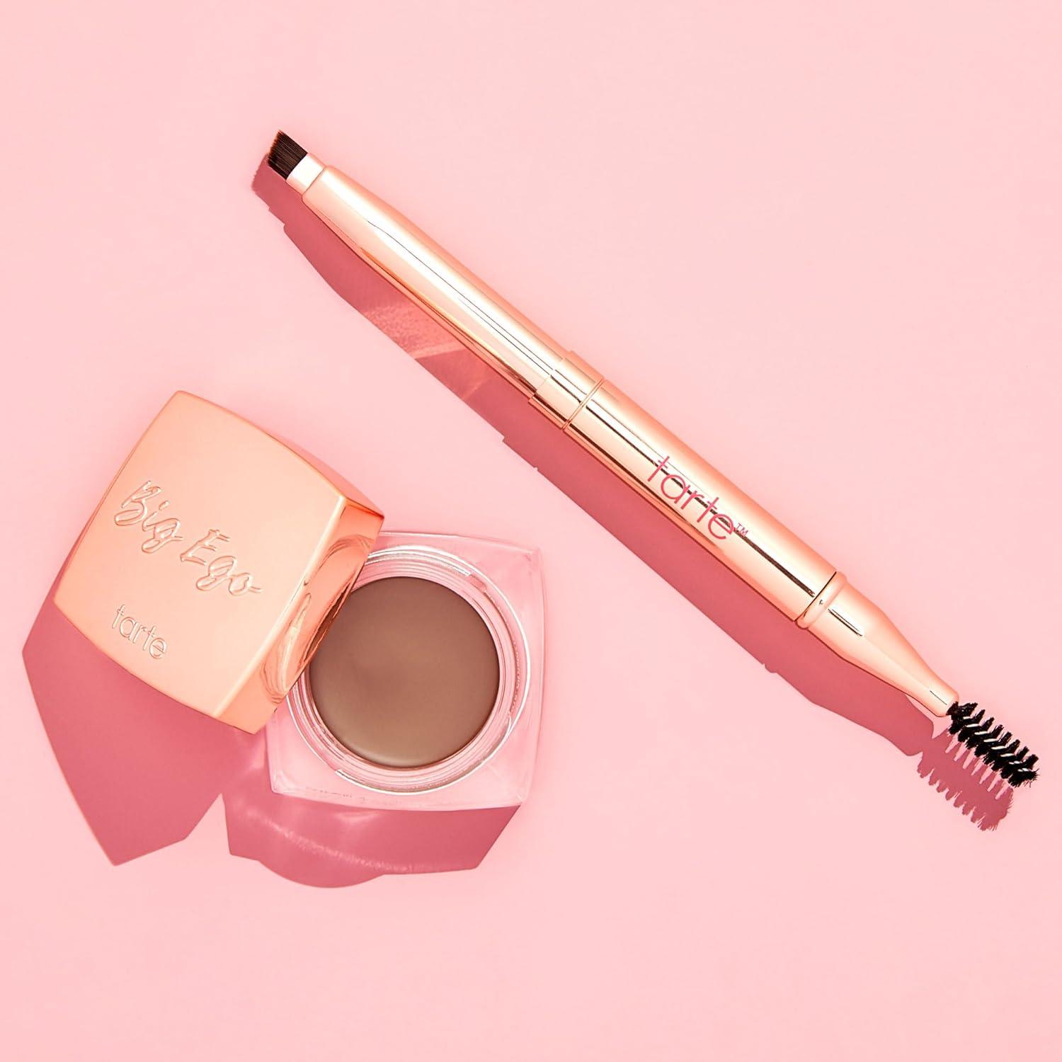 imagetarte big ego fill service brow brush amp spoolie Angled Brow Brush for Easy Eyebrow Shaping amp Filling DualEnded Makeup Tool for Defined Brows Vegan amp CrueltyFree