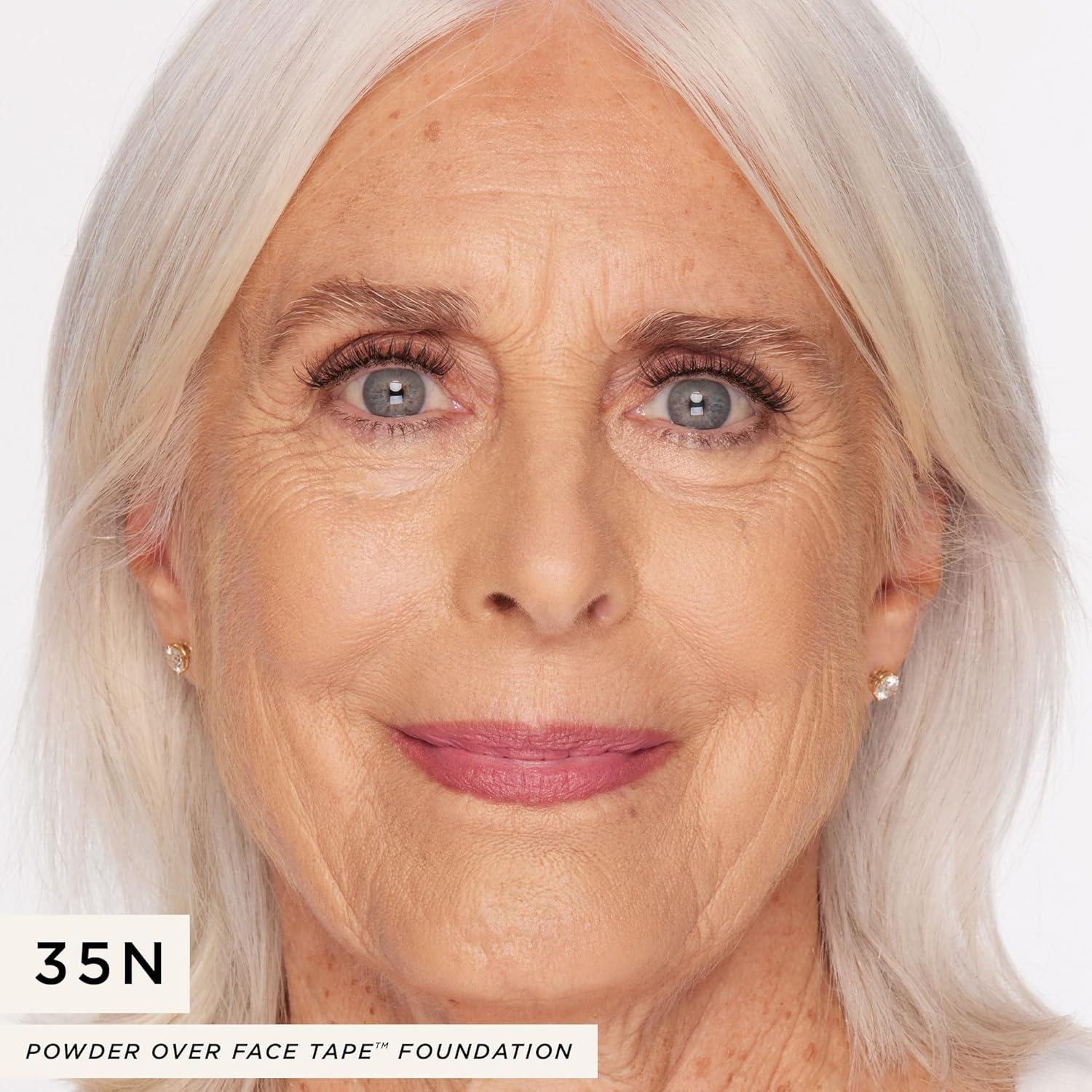 imagetarte face tape pressed powder MediumCoverage Waterproof Powder with Hyaluronic Acid Snow Mushroom amp Peptides to Smooth amp Set Makeup Lightweight Vegan amp Cruelty Free35N medium neutralmedium skin with a balance of warm cool undertones