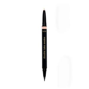 tarte double take awake micro liquid liner – 2-in-1 Amazonian Clay-Infused Eyeliner Pen for Bold, Wide-Awake looking Eyes, Longwear, Waterproof, Vegan & Cruelty-Free, full size