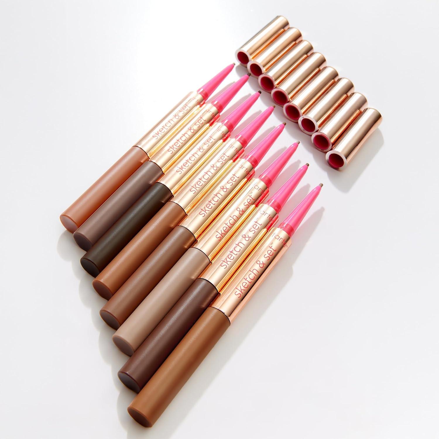 imagetarte big ego sketch amp set brow pencil amp tinted gel 2in1 Precision Waterproof Eyebrow Pencil amp Gel to Shape Tint amp Set for Longwear Fuller Thickerlooking Brows Vegan amp Cruelty Freemedium cool brown