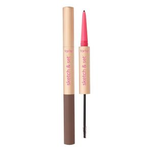 tarte big ego sketch & set brow pencil & tinted gel – 2-in-1 Precision Waterproof Eyebrow Pencil & Gel to Shape, Tint & Set for Longwear Fuller-, Thicker-looking Brows, Vegan & Cruelty Free(medium cool brown)
