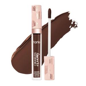tarte creaseless creamy full-coverage concealer – Waterproof Longwear, Vitamin E Niacinamide & Caffeine for covering Dark Circles & Blemishes Hydrating, Blurs & Smooths appearance Vegan & Cruelty-Free(60W mahogany warm)