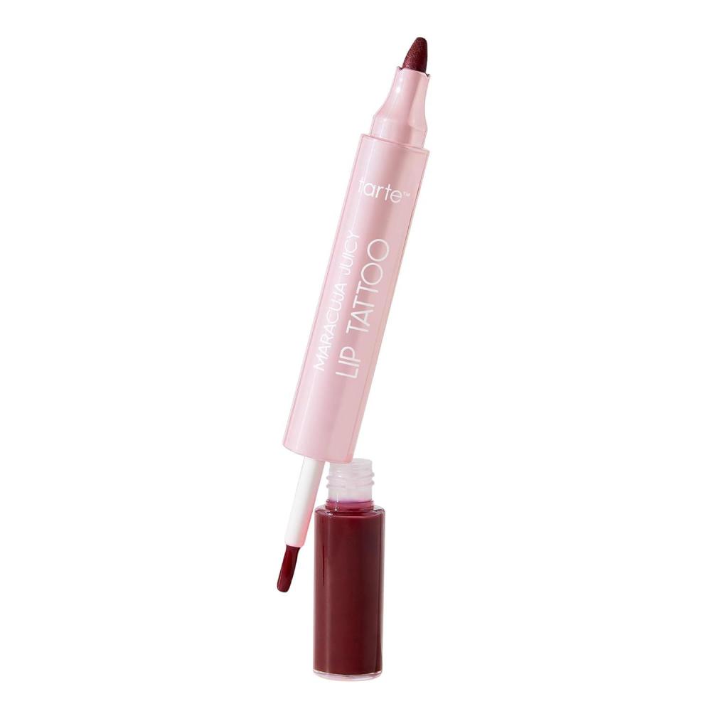 imagetarte maracuja juicy lip tattoo Transfer Proof Lip Stain Tint amp Nourishing Gloss Combo 2 in 1 Lipgloss Makeup with Hyaluronic Acid and Vitamin E Vegan amp CrueltyFreehoneysuckle