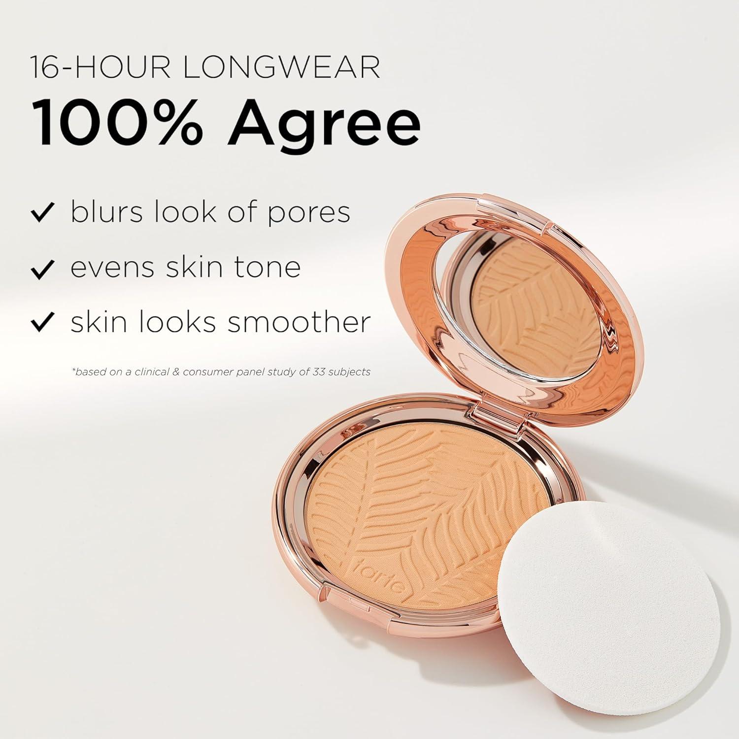 imagetarte Amazonian clay blurring powder foundation27S lightmedium sand light to medium skin with warm golden undertones