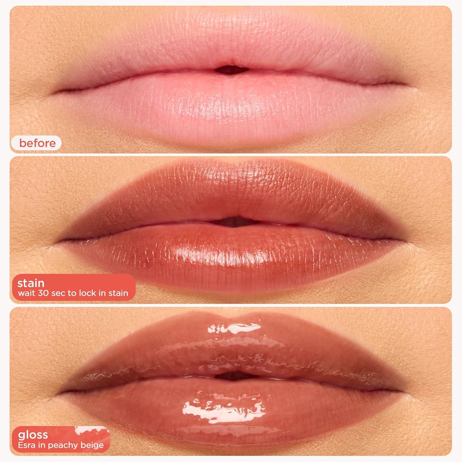 imagetarte maracuja juicy lip tattoo Transfer Proof Lip Stain Tint amp Nourishing Gloss Combo 2 in 1 Lipgloss Makeup with Hyaluronic Acid and Vitamin E Vegan amp CrueltyFreelotus