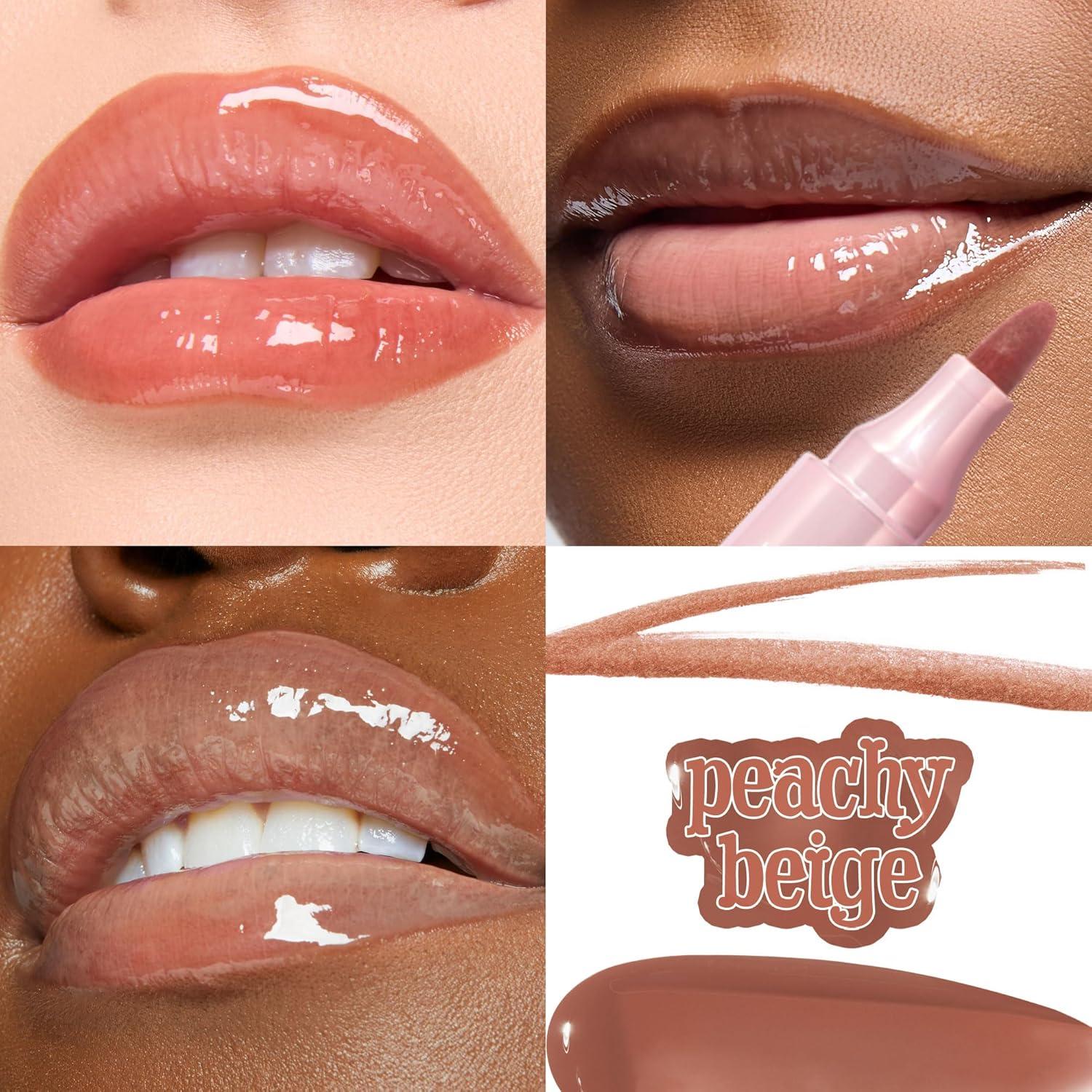 imagetarte maracuja juicy lip tattoo Transfer Proof Lip Stain Tint amp Nourishing Gloss Combo 2 in 1 Lipgloss Makeup with Hyaluronic Acid and Vitamin E Vegan amp CrueltyFreepeachy beige