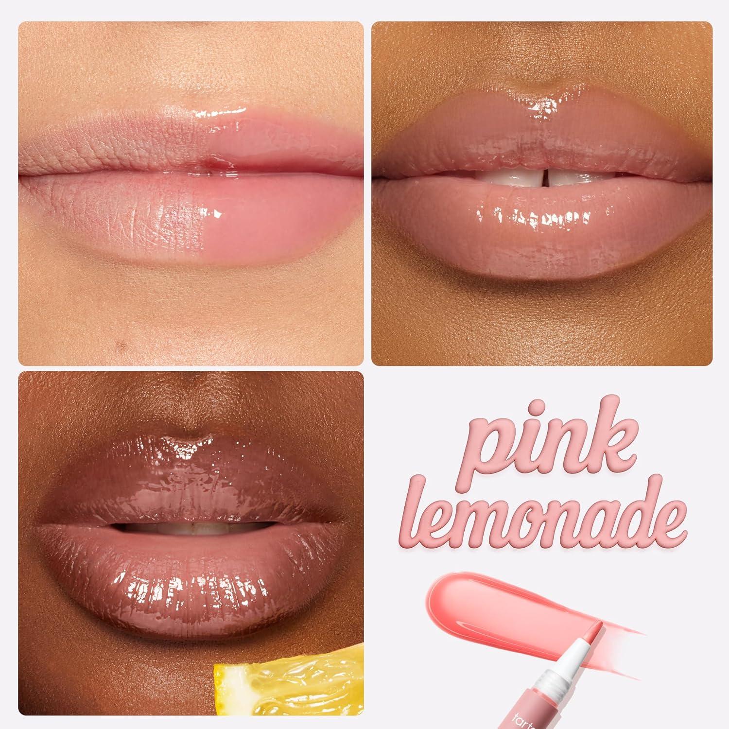 imagetarte maracuja juicy lip gloss PeptideInfused Hydrating Glossy Balm 12HR Instant Moisture lipgloss Includes Collectible Charm Vegan amp CrueltyFree full sizepink lemonade soft pink