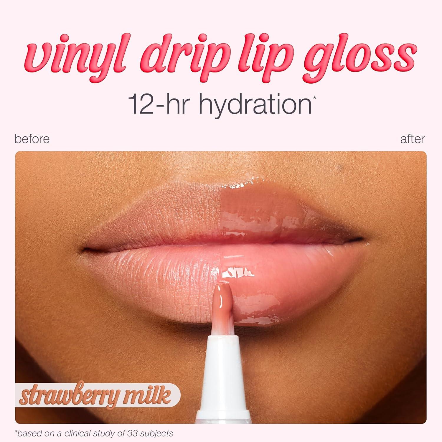 imagetarte maracuja juicy lip gloss PeptideInfused Hydrating Glossy Balm 12HR Instant Moisture lipgloss Includes Collectible Charm Vegan amp CrueltyFree full sizestrawberry milk nude pink