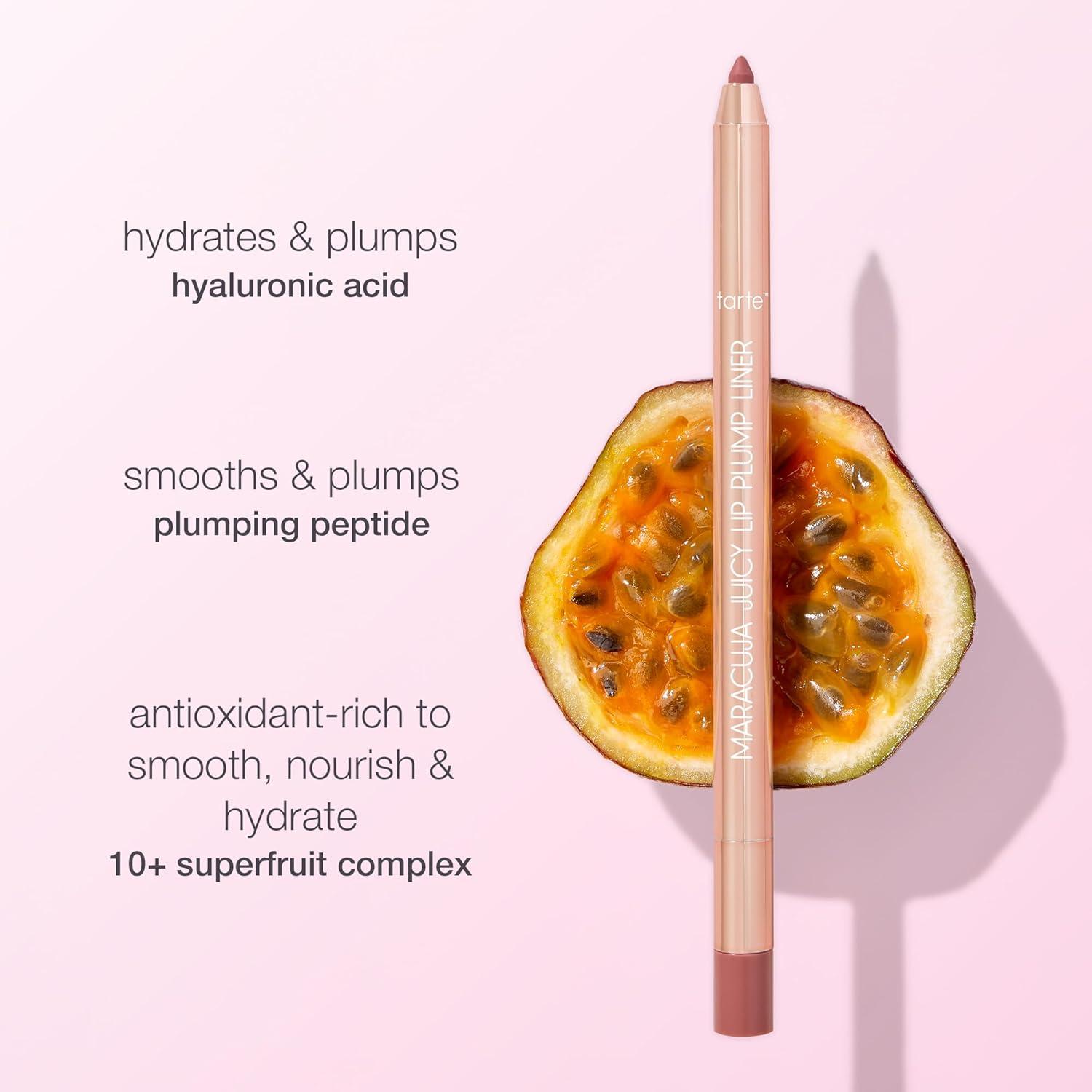 imagetarte maracuja juicy lip plump liner Plumping Lip Liner with Hyaluronic Acid to Hydrate Lips NoNeedle Plumping Effect Includes Mystery Charm Vegan amp CrueltyFree full sizecool mauve
