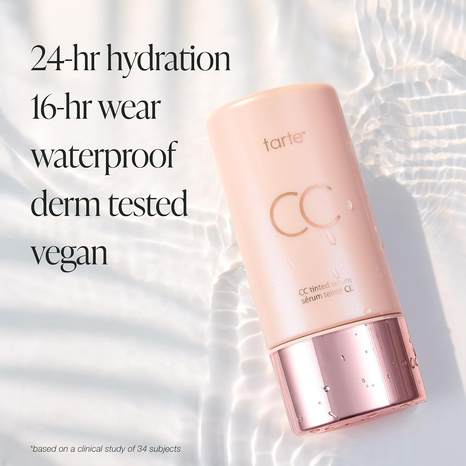 image:imagetarte CC tinted serum  ColorCorrecting Tinted Serum ColorChanging ShadeMatching Adaptisphere Technology Lightweight Coverage Waterproof 16HR Wear vegan amp crueltyfree tanrich